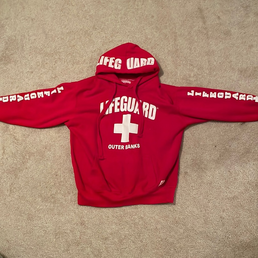 Red Lifeguard hoodie